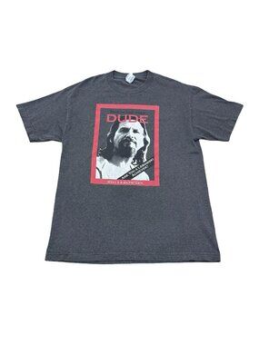 Vintage Y2K The Big Lebowski "Dude" Graphic Movie T-Shirt Gray